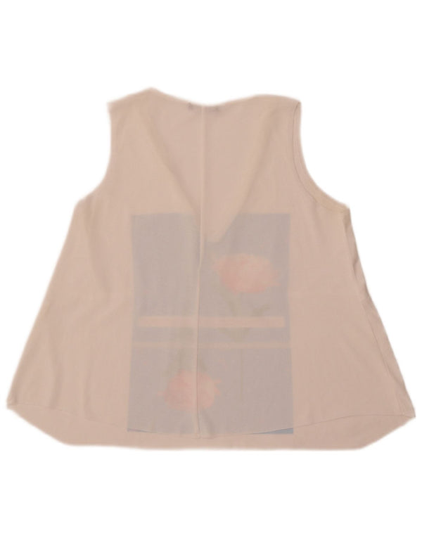 Женский жилет с рисунком Zara UK 10, маленький белый цветочный принт