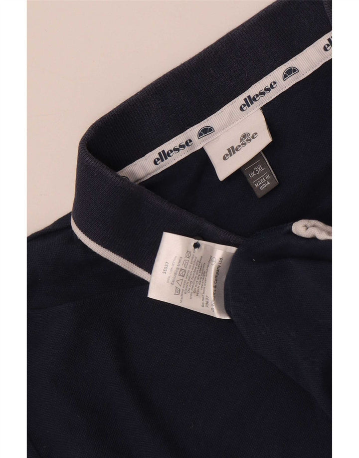 Мужская рубашка-поло Ellesse 3XL темно-синяя, хлопок