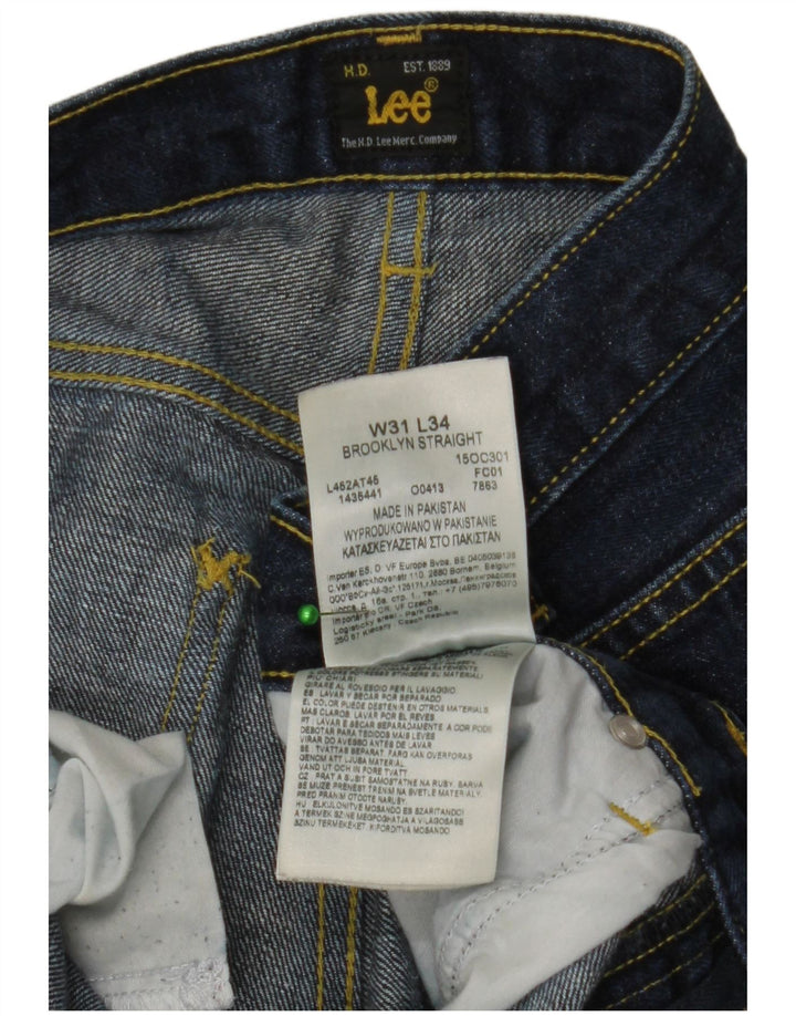 Мужские прямые джинсы Lee Brooklyn W31 L34, синий хлопок
