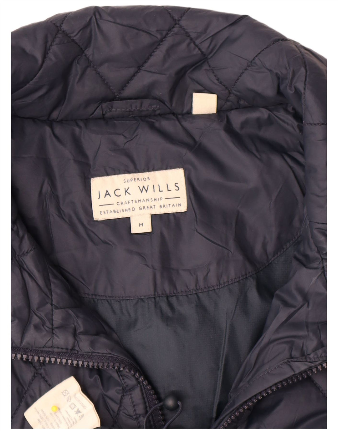 Мужская стеганая куртка Jack Wills UK 38 средний темно-синий нейлон