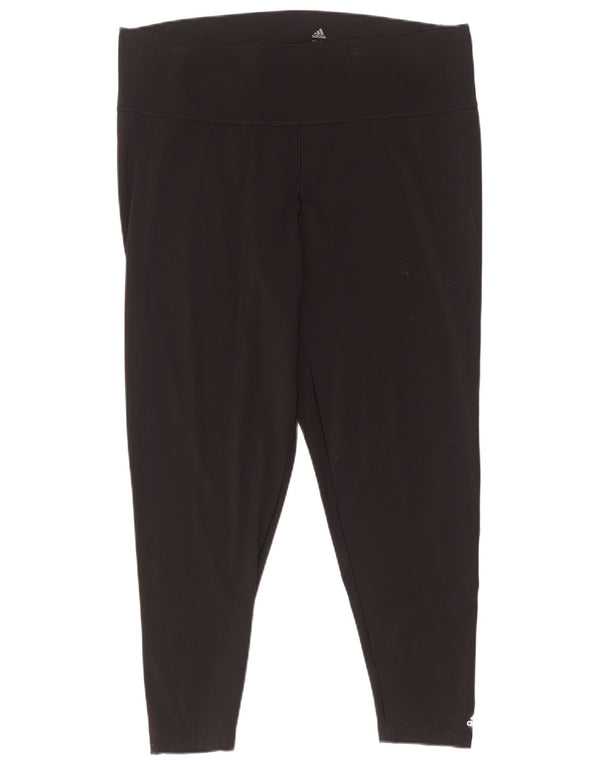 Женские укороченные леггинсы Adidas UK 24/26 2XL, черный нейлон