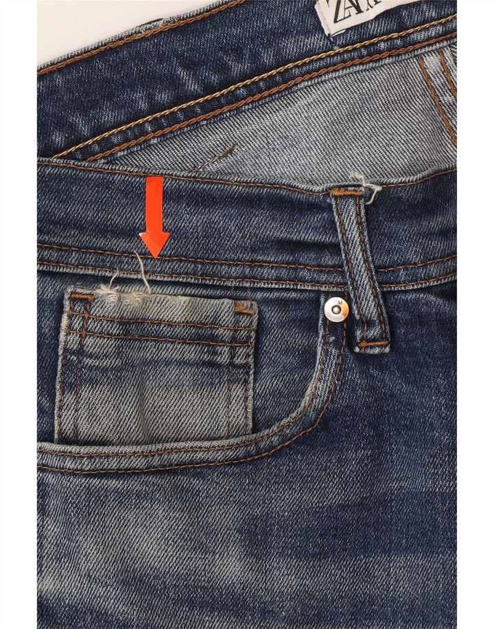 Джинсы мужские узкие Zara EU 42 большие W32 L30 синие