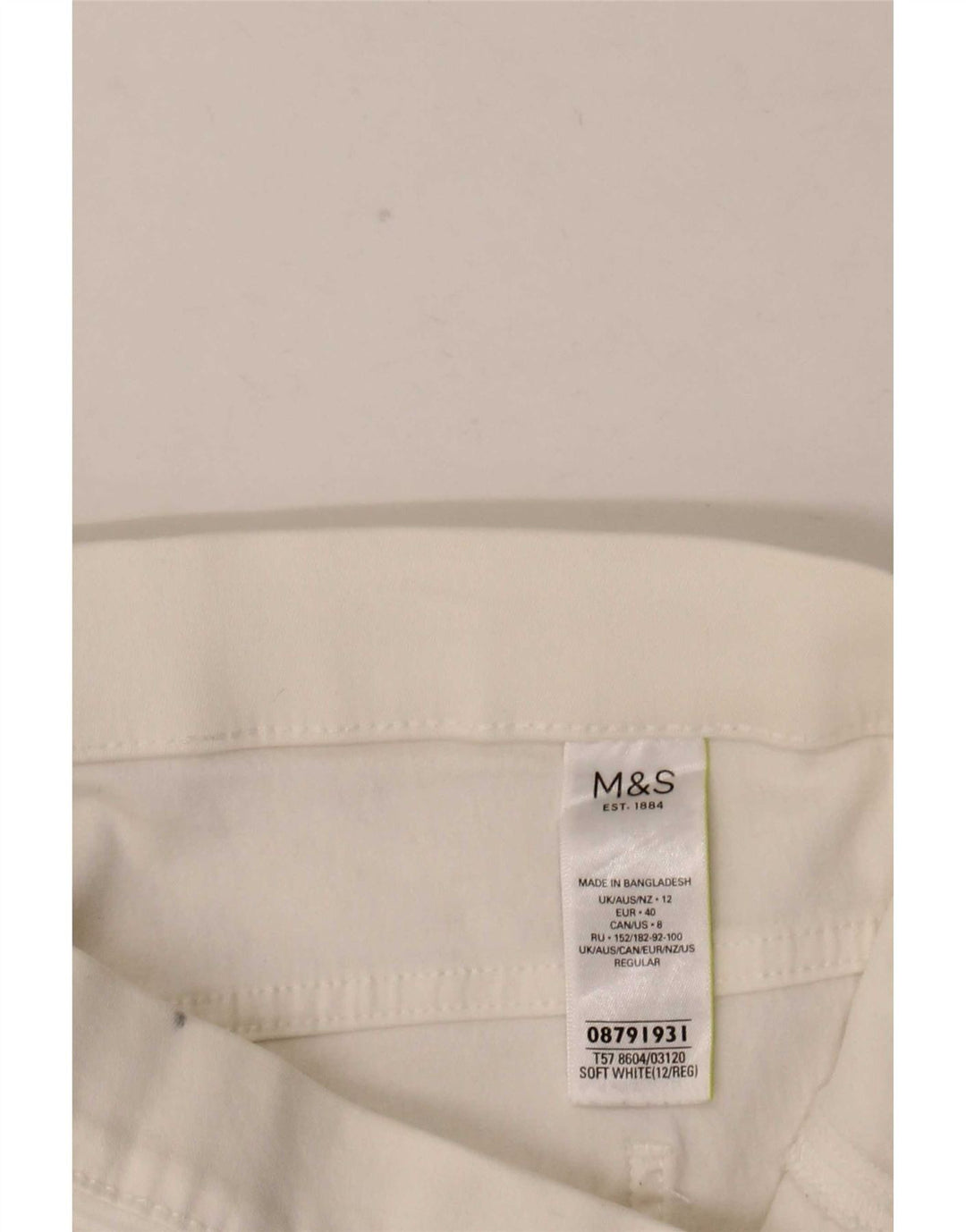 Женские джинсы джеггинсы Marks & Spencer UK 12 Medium W32 L28 Белый хлопок