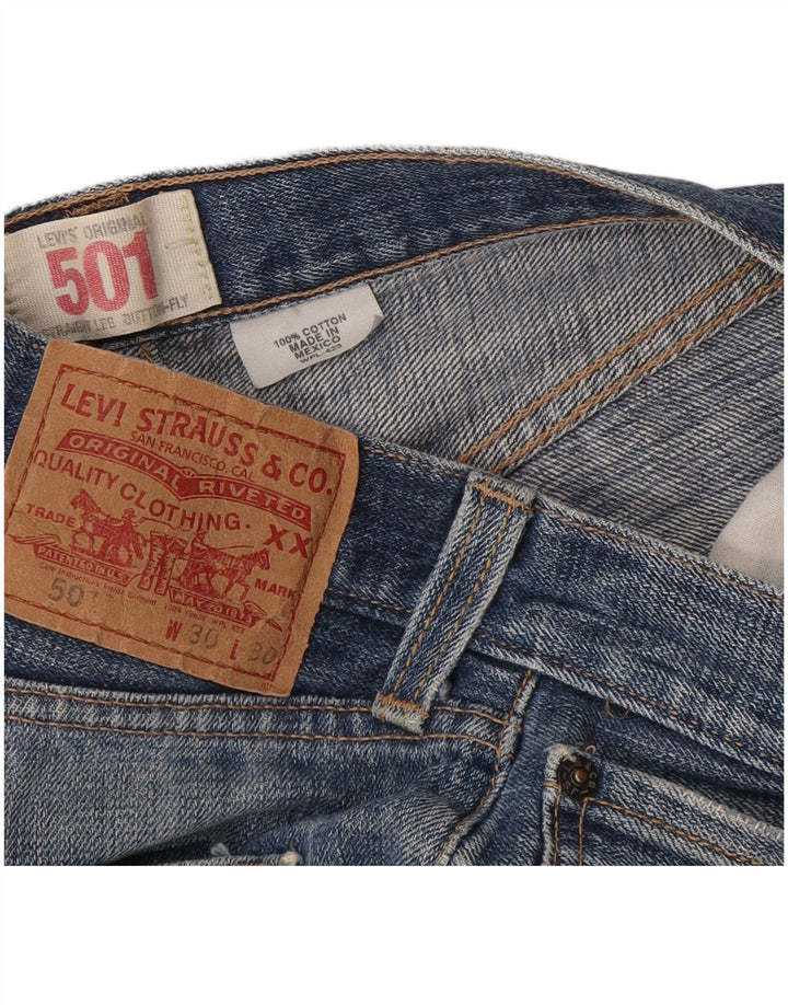 Женские джинсовые шорты Levi's 501 W30, средний синий, хлопок