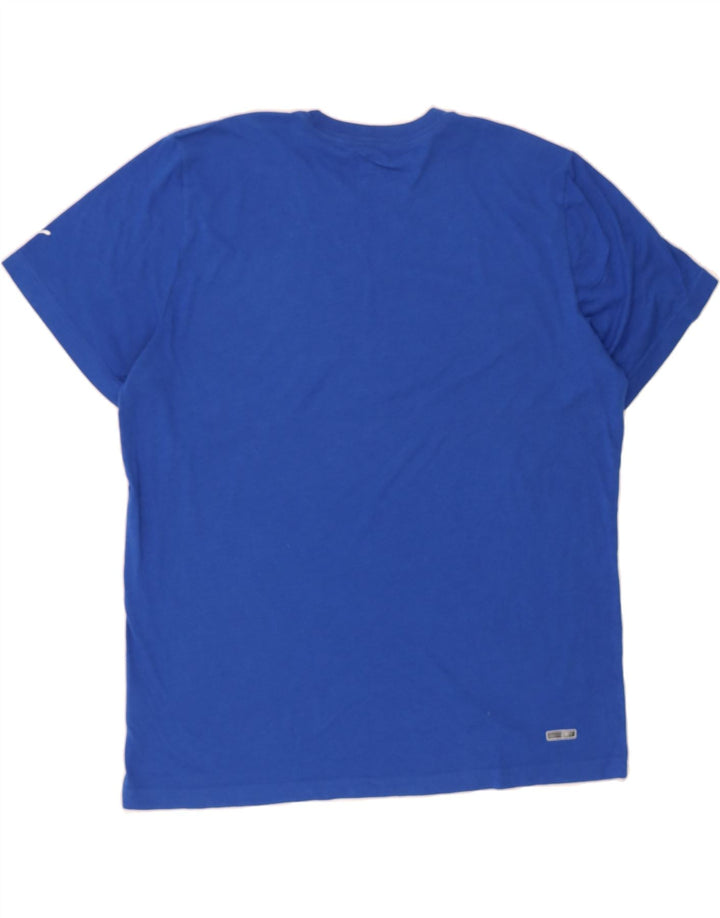 PUMA Mens Graphic T-Shirt Top Large Blue Polyester Vintage Puma and Second-Hand Puma from Messina Hembry 