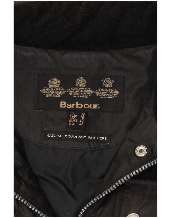 Женское стеганое пальто Barbour UK 12, средний черный хлопок
