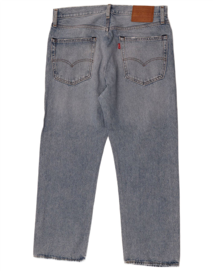 Мужские прямые джинсы LEVI'S 551 W33 L27 синие, хлопок