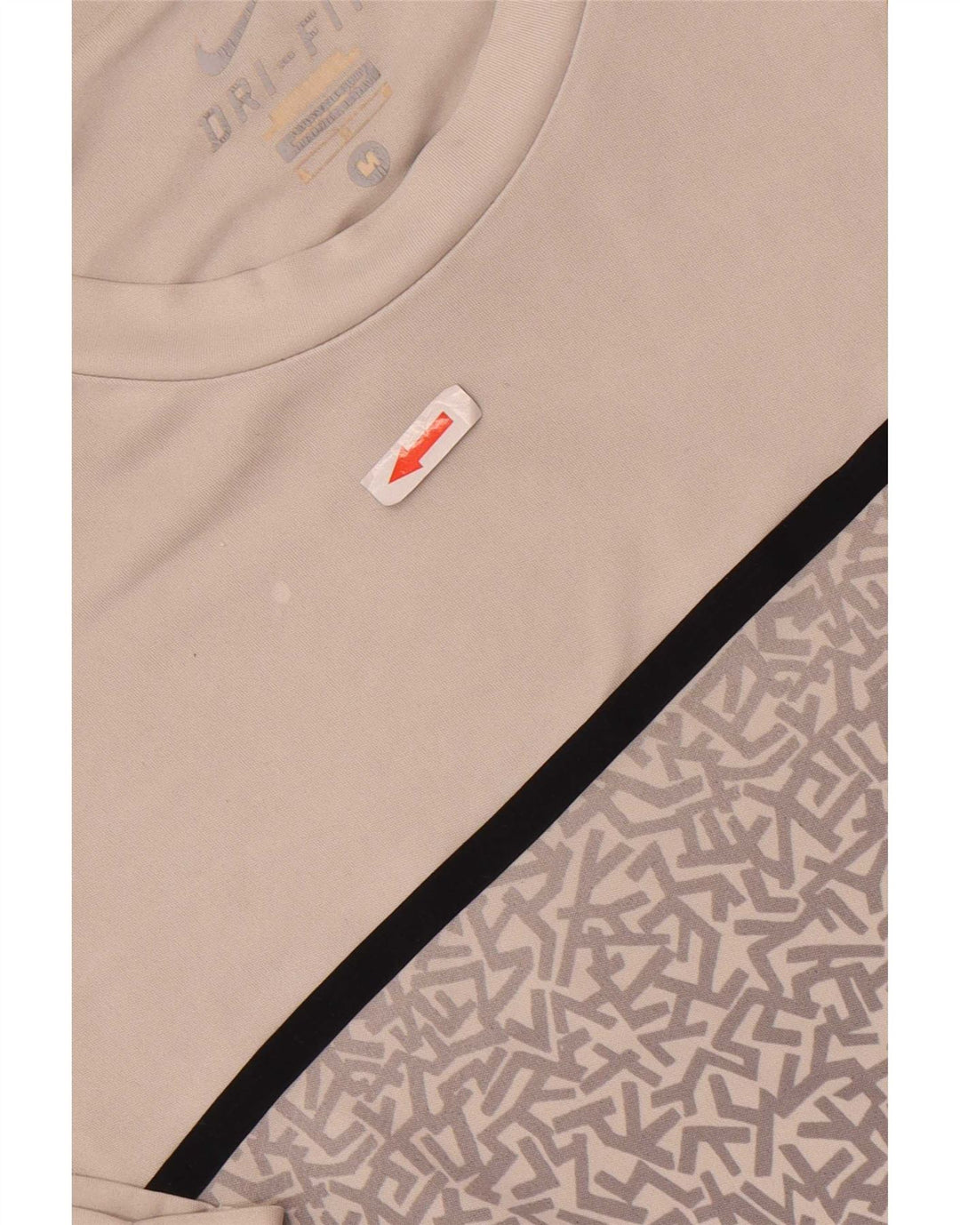 Мужская футболка Nike Dri Fit с графическим принтом, средний серый полиэстер с геометрическим рисунком