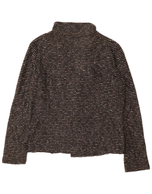 Женский открытый кардиган Marks & Spencer UK 20 2XL, черный в крапинку