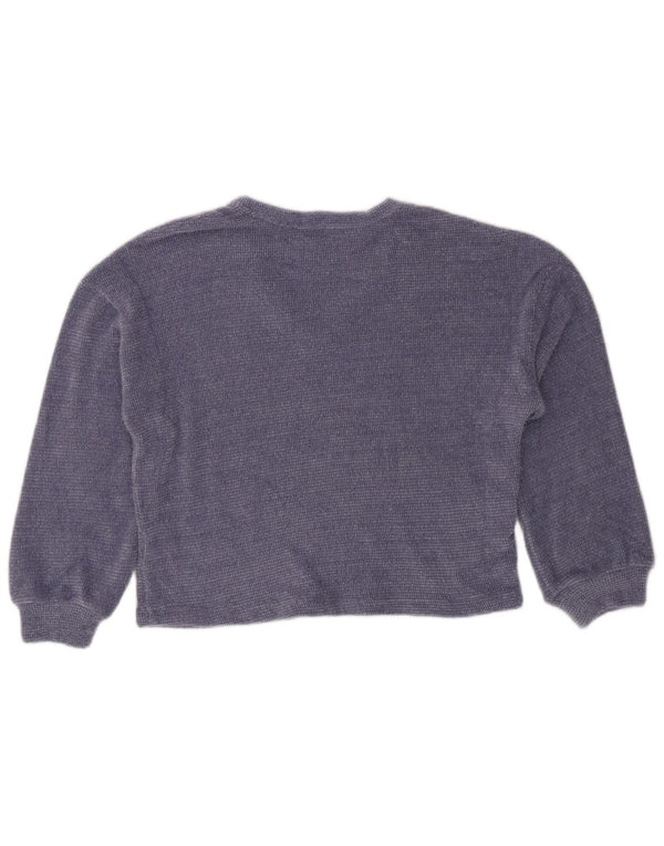 Женский укороченный джемпер с v-образным вырезом Marks & Spencer UK 10, маленький фиолетовый