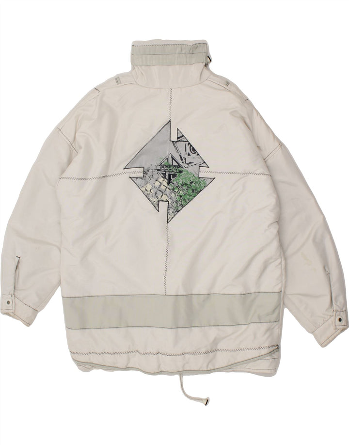 MASER M Mens Graphic Ski Jacket UK 42 XL Grey Vintage Maser M and Second-Hand Maser M from Messina Hembry 