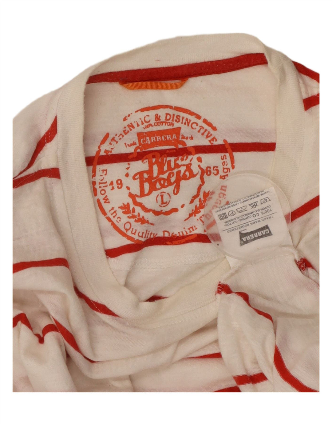 CARRERA Мужская футболка из хлопка в большую белую полоску