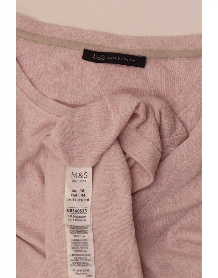 Женская футболка Marks & Spencer Top UK 16, большая розовая вискоза