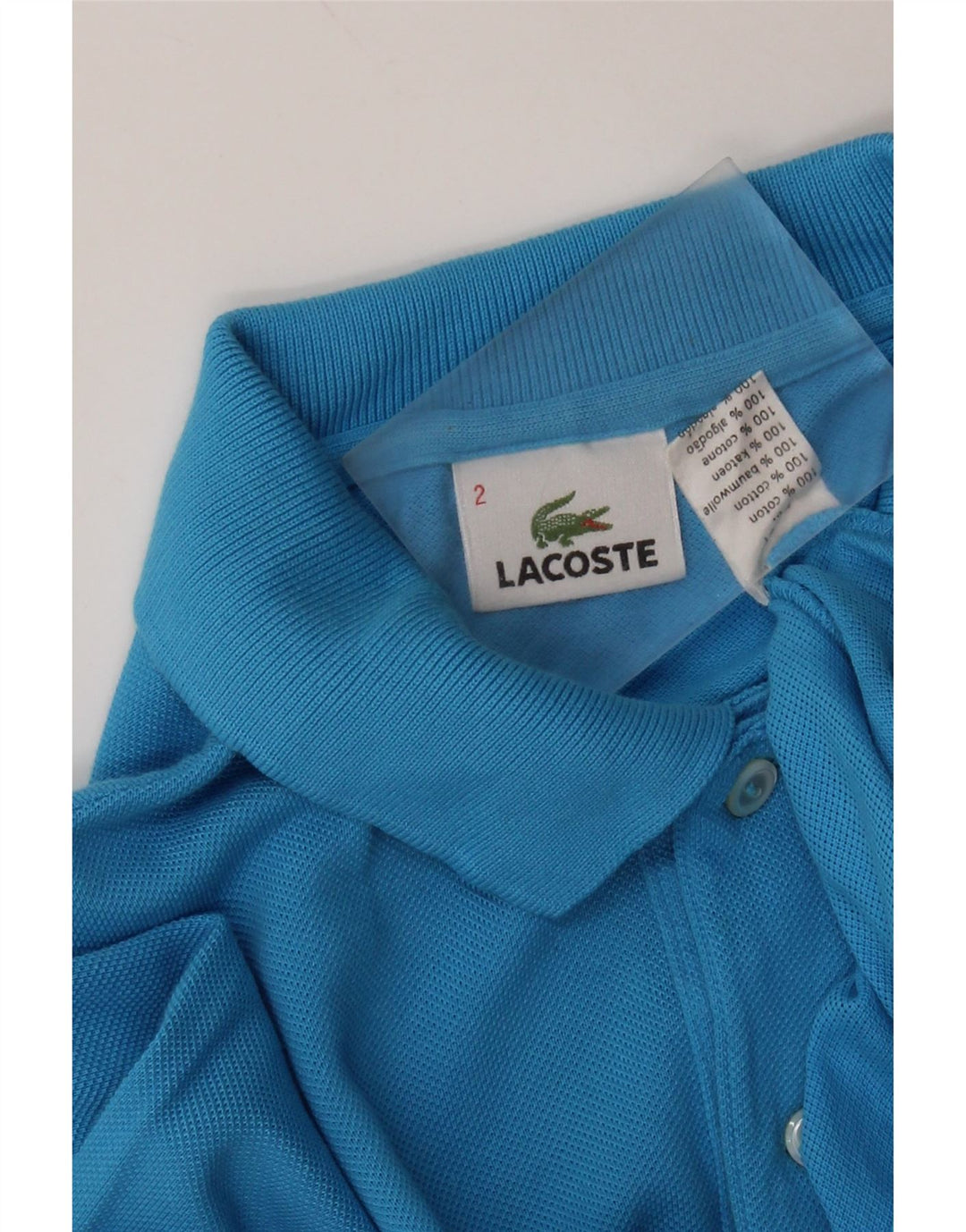 Мужская рубашка-поло LACOSTE, размер 2 XS, синяя, хлопок