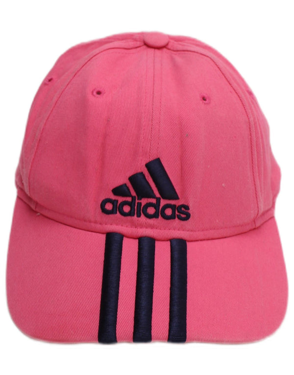 Бейсболка Adidas для девочек с рисунком, один размер, хлопковая розовая полоска