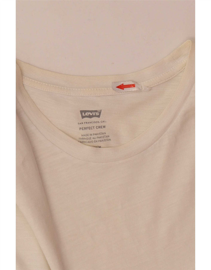 Женская футболка Levi's Top UK 14, средний белый хлопок
