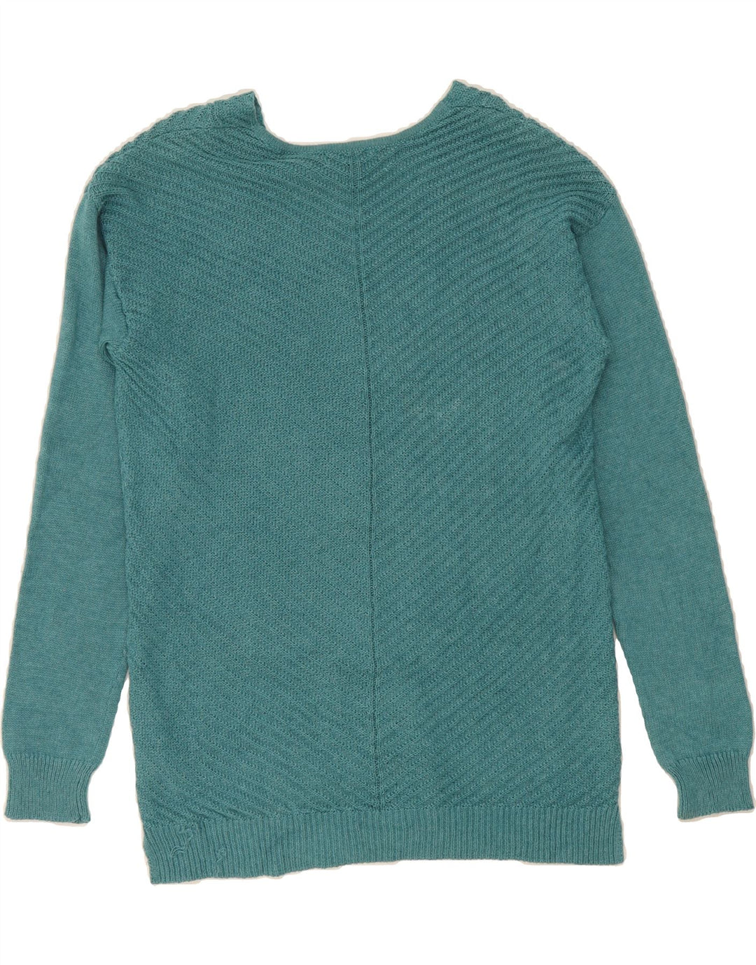 CHAPS Womens V-Neck Jumper Sweater UK 10 Small Green Cotton Vintage Chaps and Second-Hand Chaps from Messina Hembry 