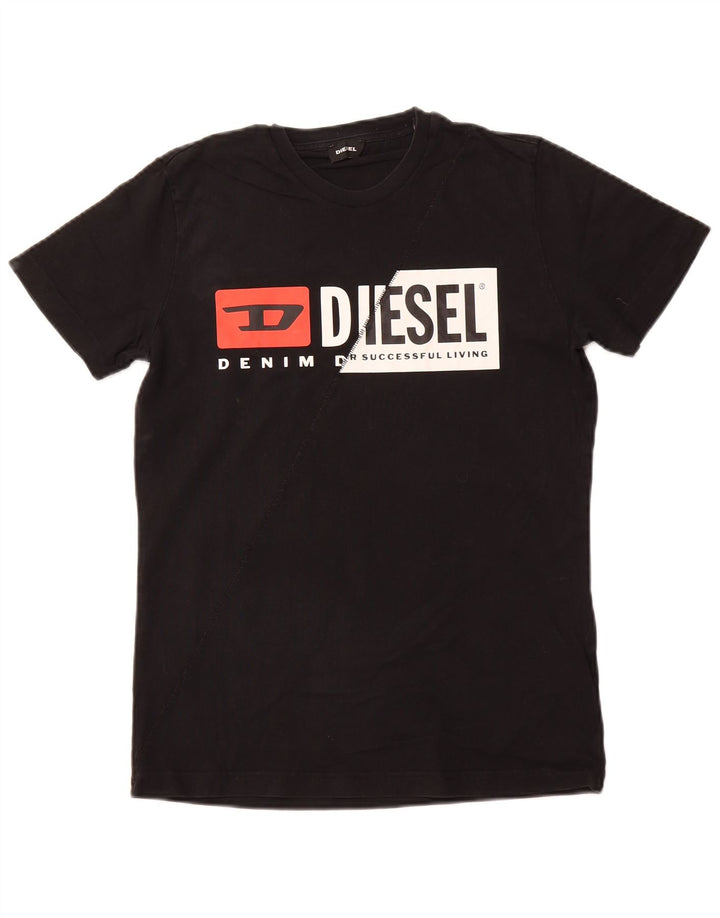 Мужская футболка с рисунком DIESEL, маленький черный хлопок