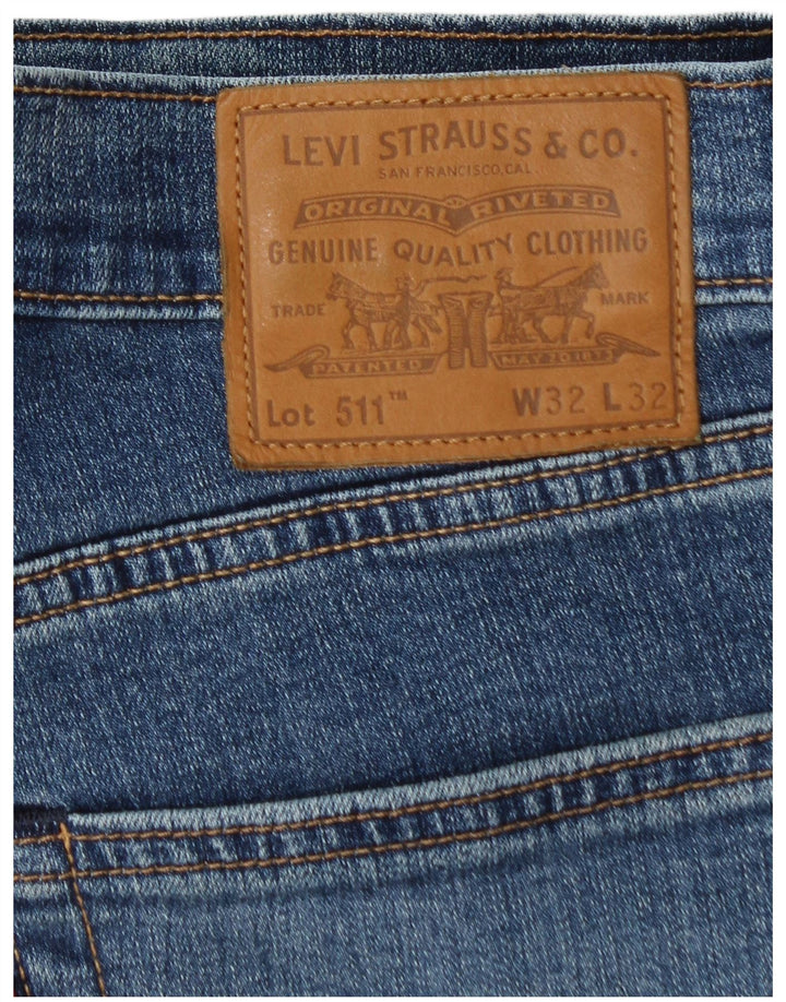 Мужские джинсы Levi's Slim 511 W32 L32 синие, хлопок