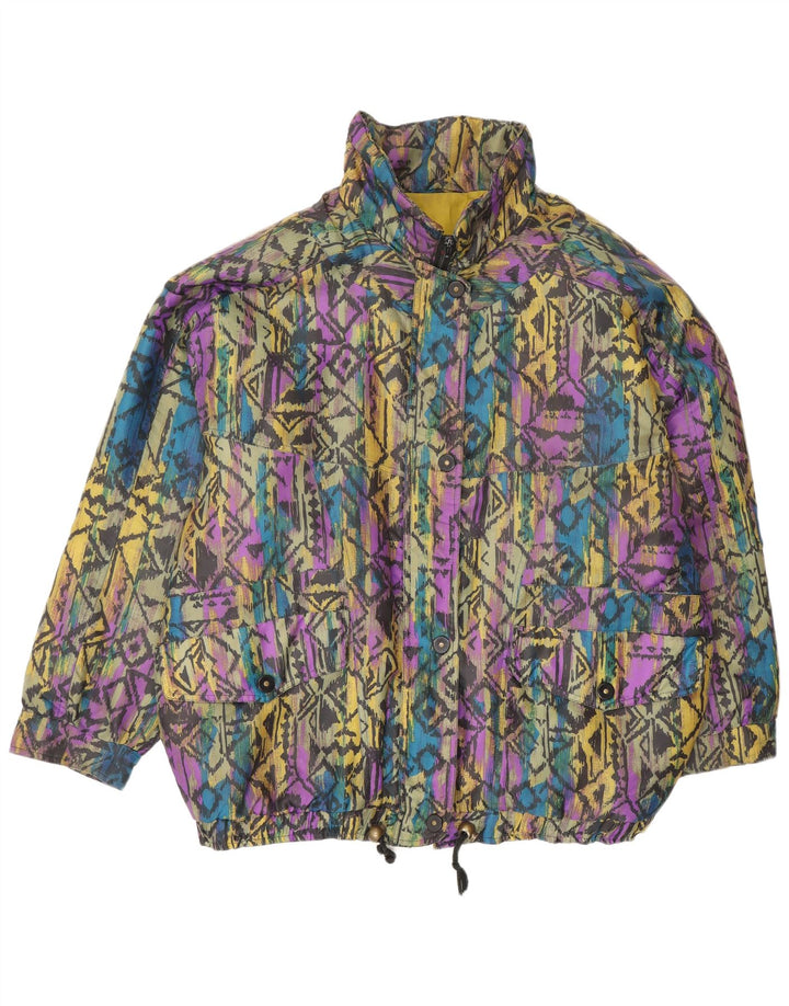 Винтажная женская ветровка EU 40, средний разноцветный геометрический узор