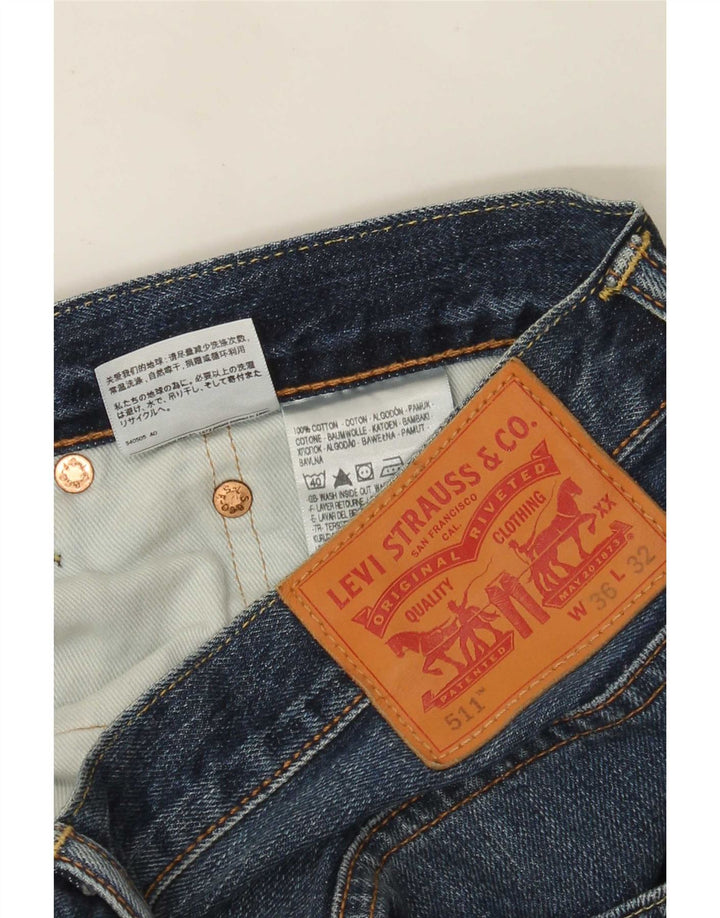 Мужские джинсы Levi's Slim 511 W36 L32 синие, хлопок