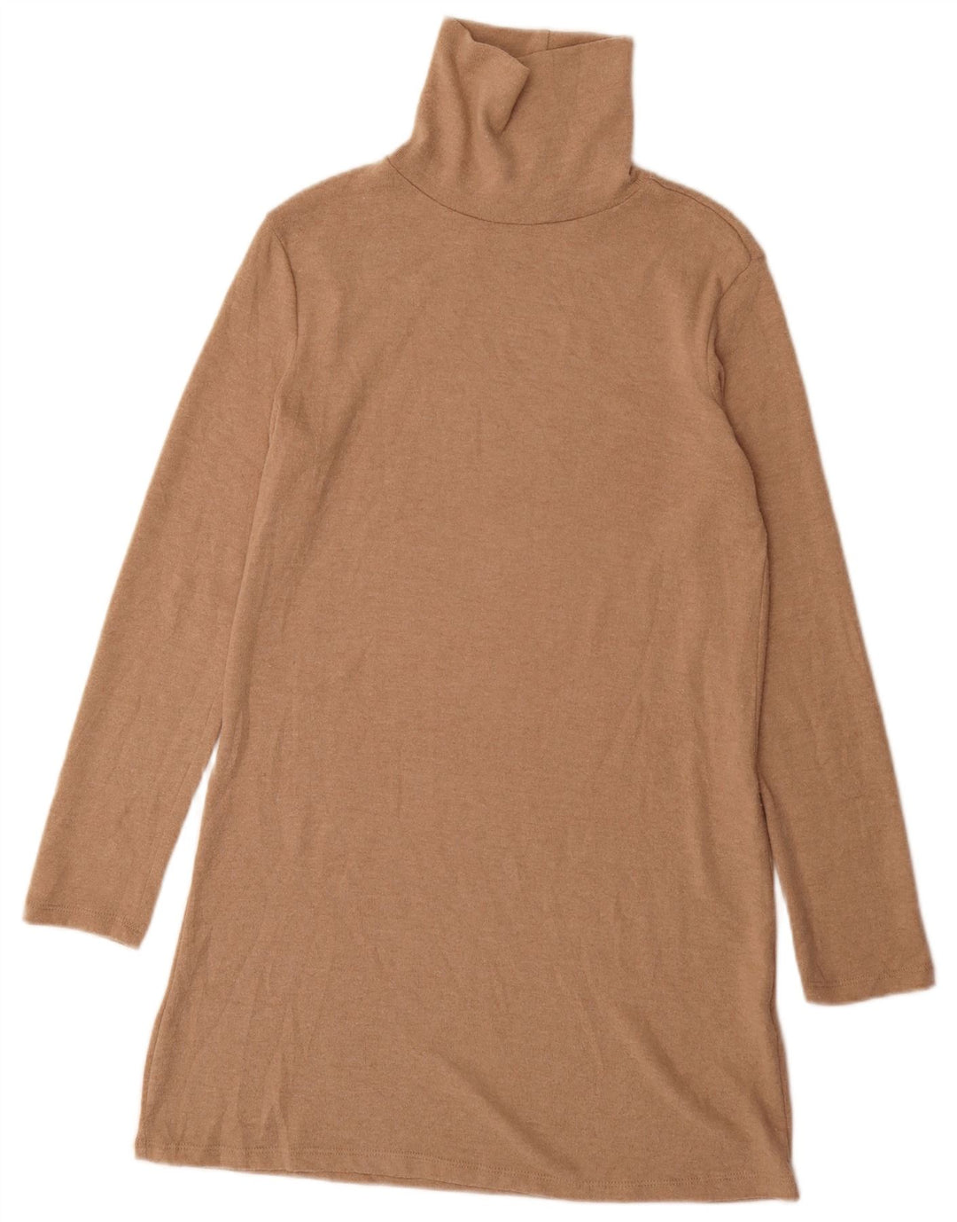 Женское платье-джемпер Zara UK 8, маленькое коричневое из полиэстера