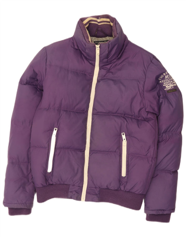Женская стеганая куртка Scotch & Soda UK 14, средний фиолетовый нейлон