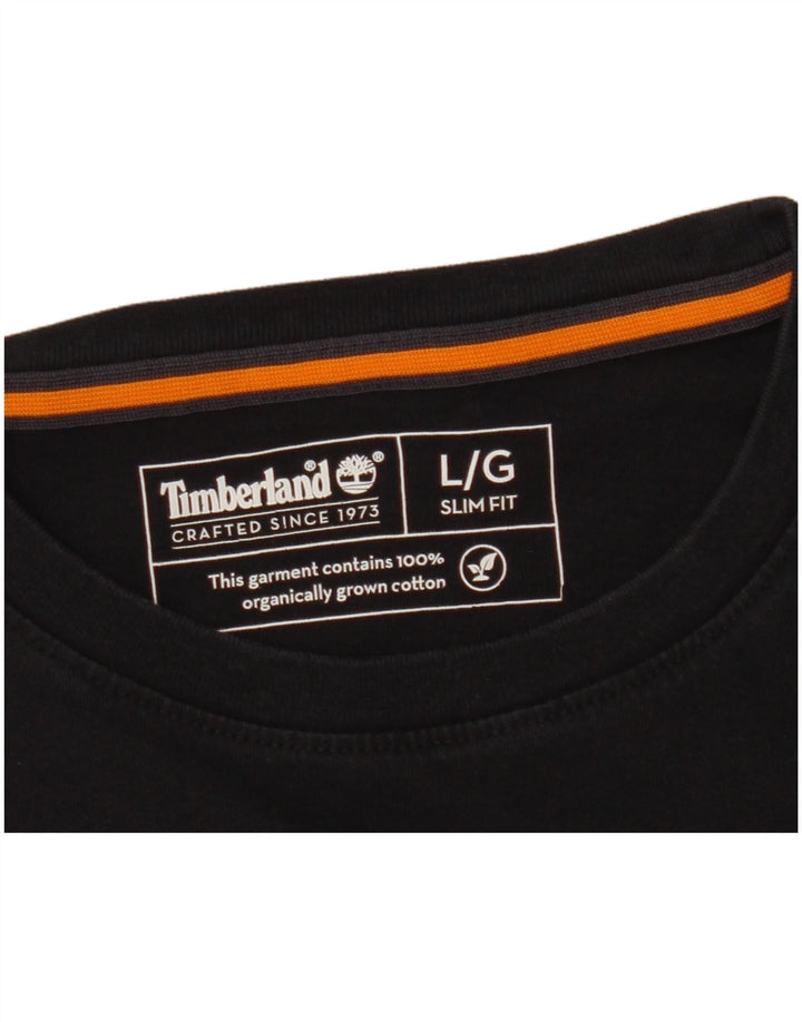 Мужская футболка облегающего кроя Timberland, большая черная