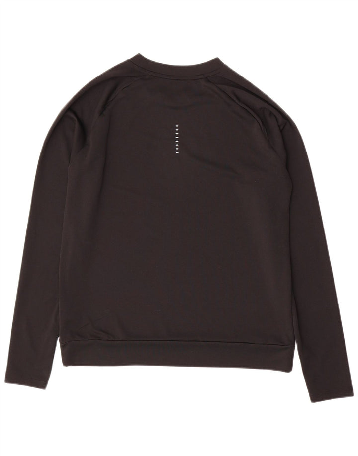 NIKE Mens Dri Fit Graphic Sweatshirt Jumper Small Black Polyester