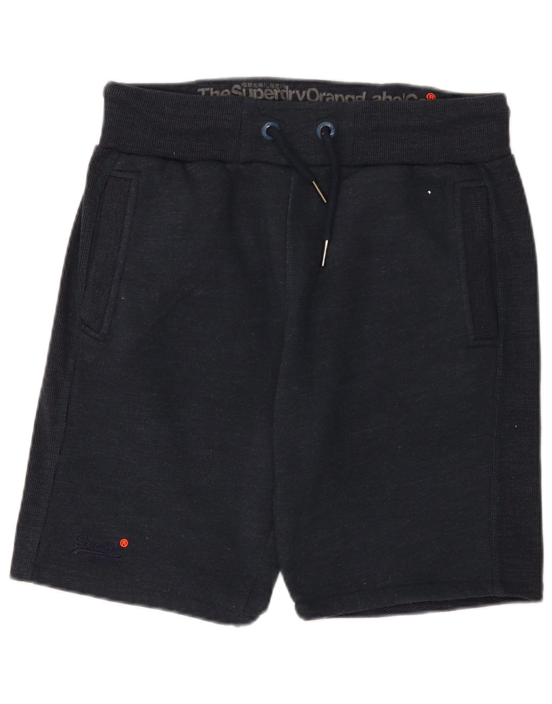 Мужские спортивные шорты Superdry Slim Fit среднего размера, темно-синие, полиэстер