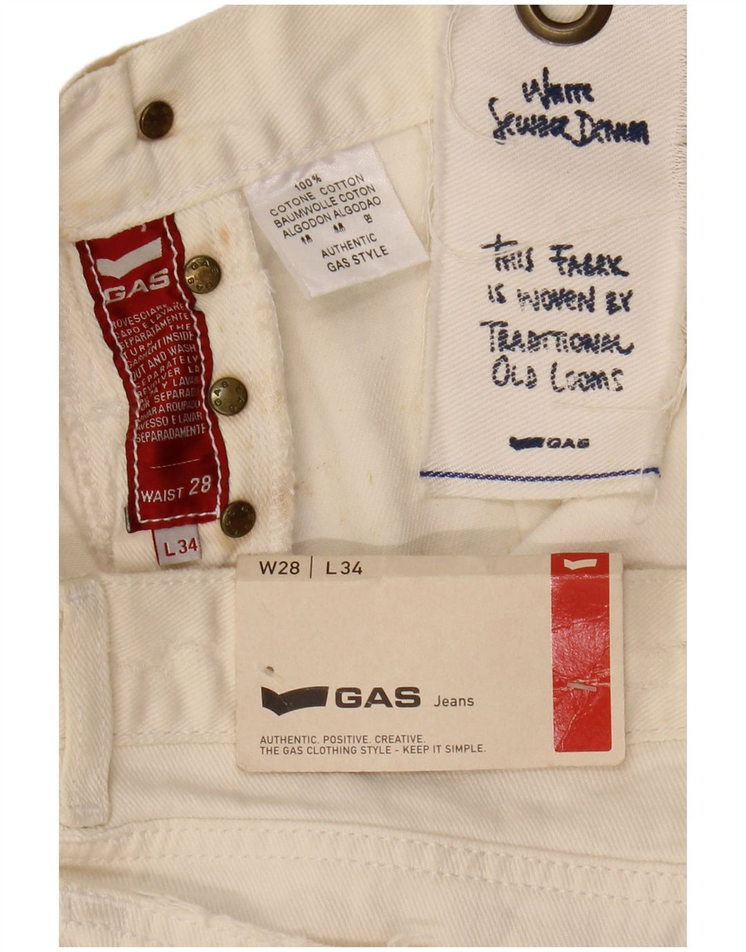 Женские узкие джинсы Gap W28 L34 Off White, хлопок