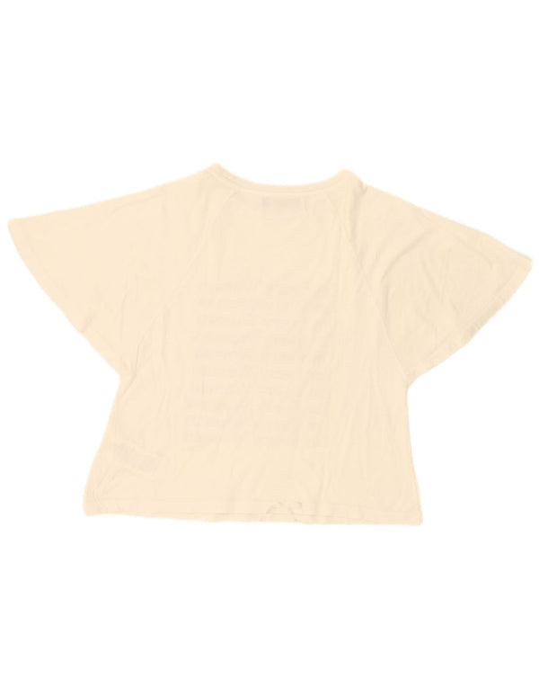 Trussardi Jeans Женская футболка оверсайз с рисунком Top UK 6 XS Off White