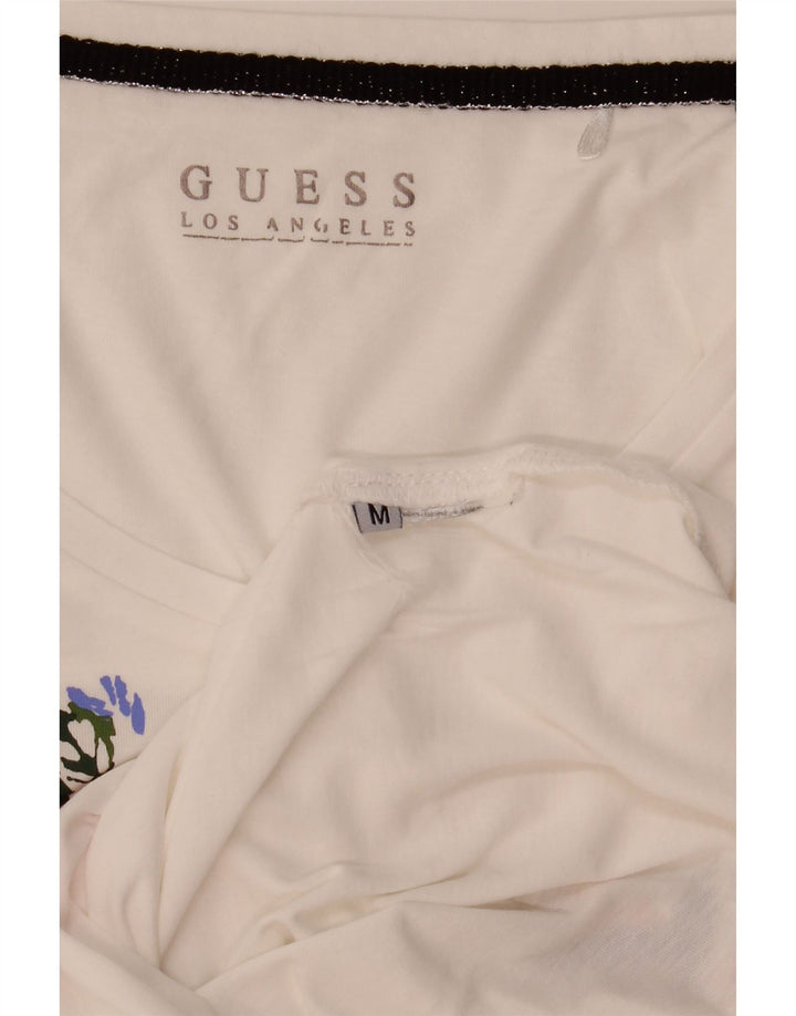 Женская футболка с рисунком Guess Top UK 12, средний белый