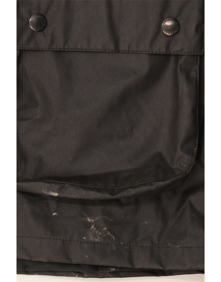 Мужская куртка из вощеного хлопка Wikes & Akerman UK 42 XL, черный полиэстер