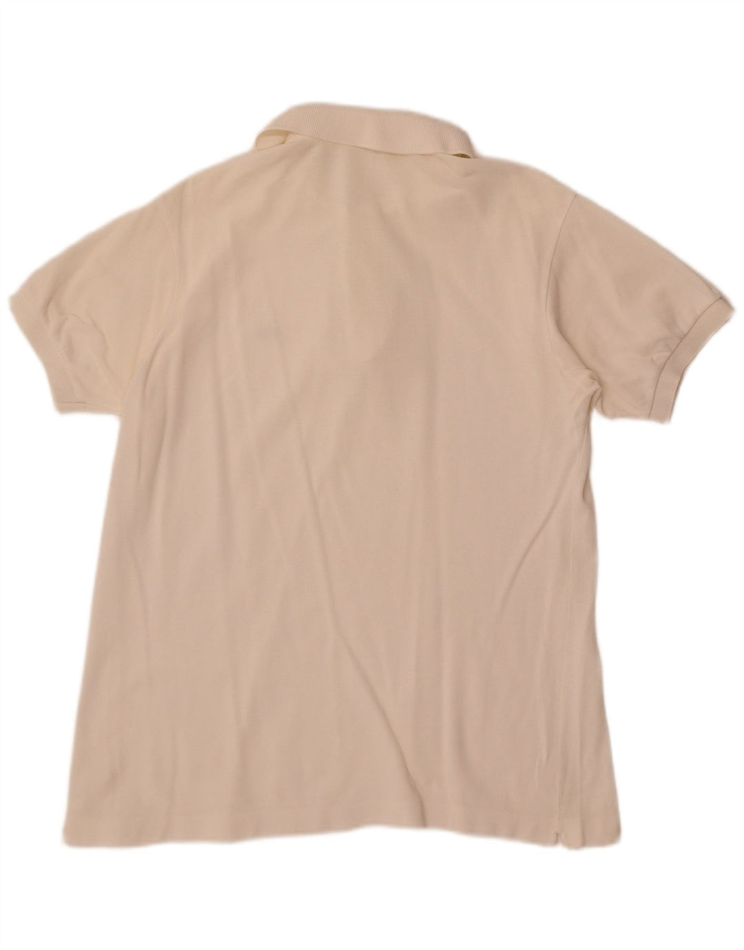 Мужская рубашка-поло Lacoste, белый хлопок, средний размер