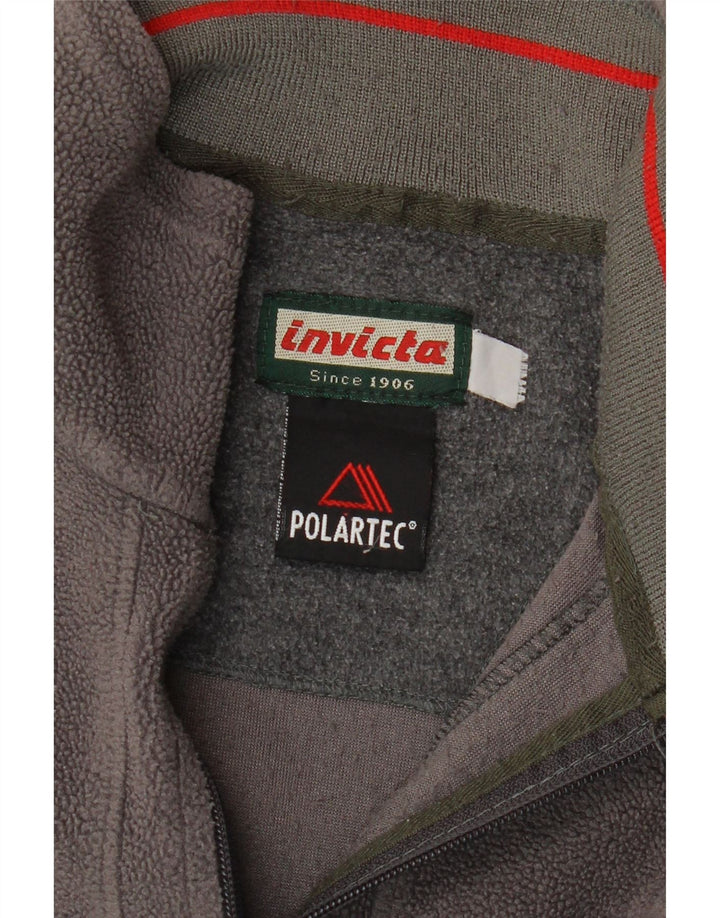 Мужской флисовый джемпер с воротником на молнии Invicta Polartec, большой серый