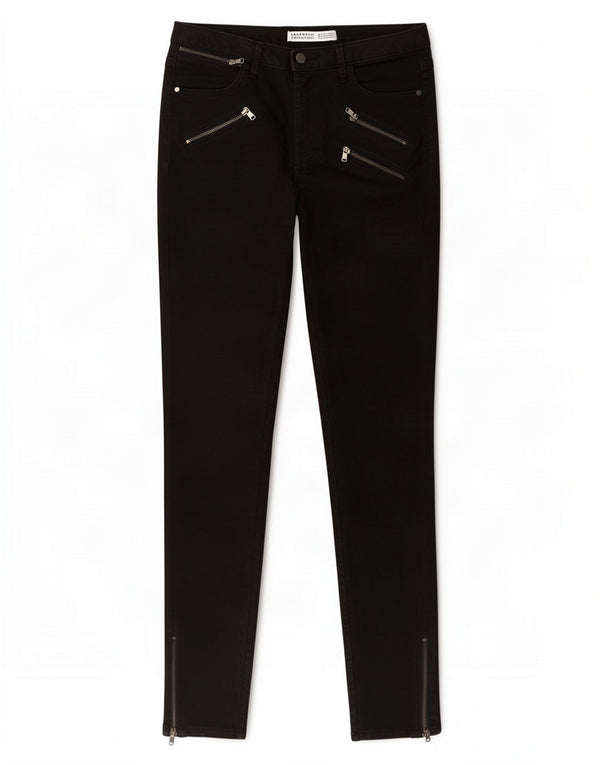 Женские джинсы скинни Zara EU 36 XS W26 L28, черный хлопок