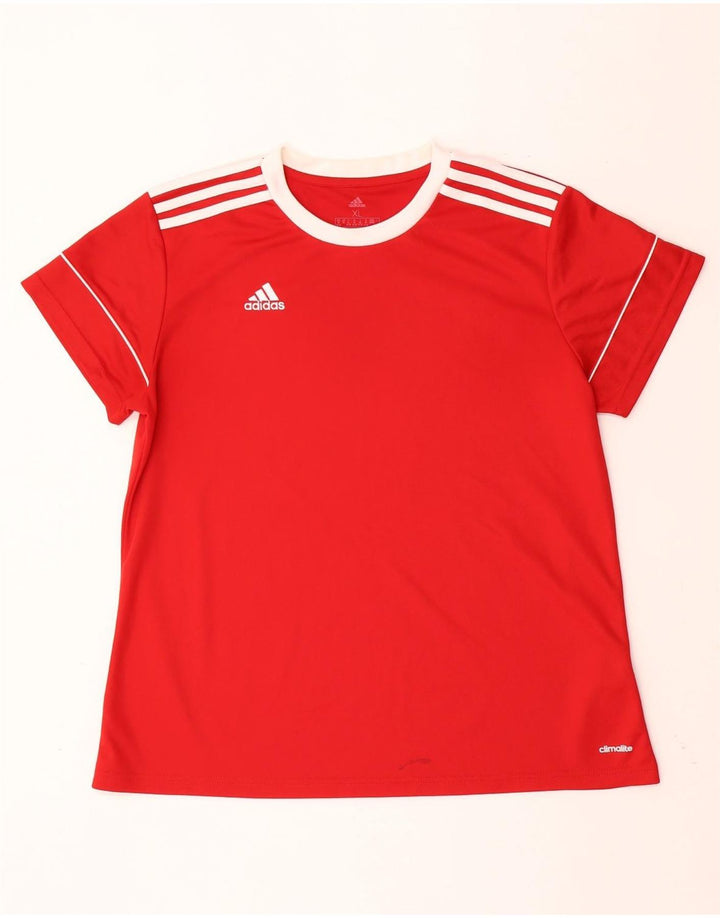 Женская футболка ADIDAS Climalite Top UK 20/22 XL, красный полиэстер
