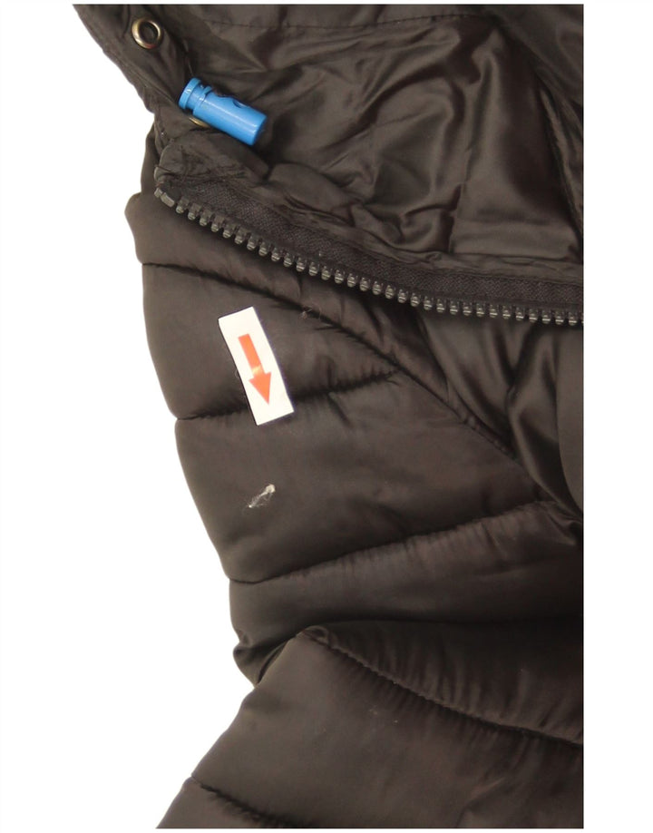 Invicta Женская стеганая куртка с капюшоном UK 16, большая, черная, полиамид