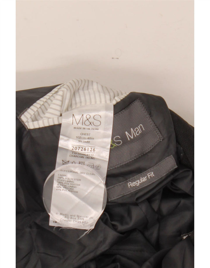 Мужской пиджак стандартного кроя с 2 пуговицами Marks & Spencer UK 40, большой серый
