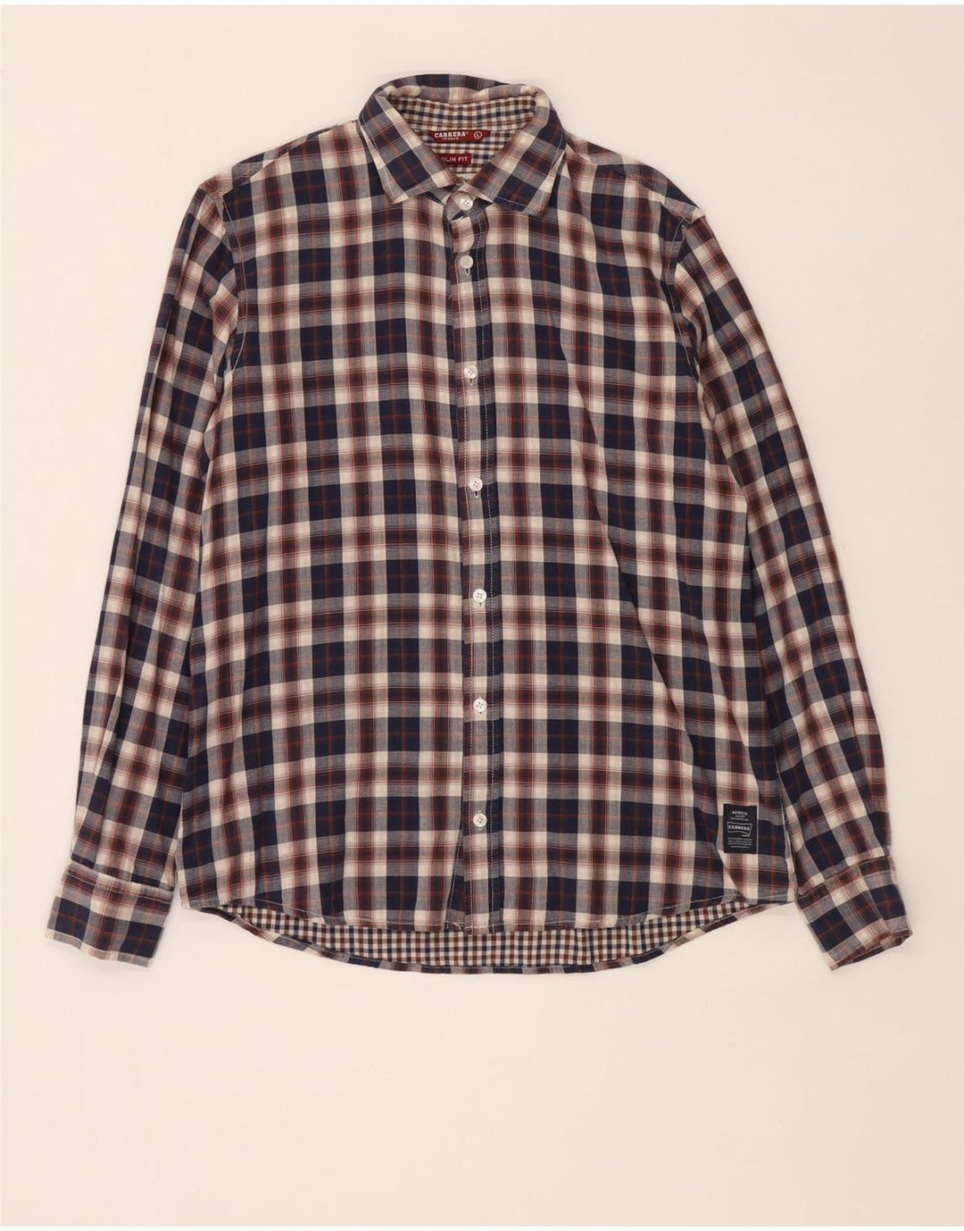 Мужская рубашка узкого кроя Carrera, большая темно-синяя клетка