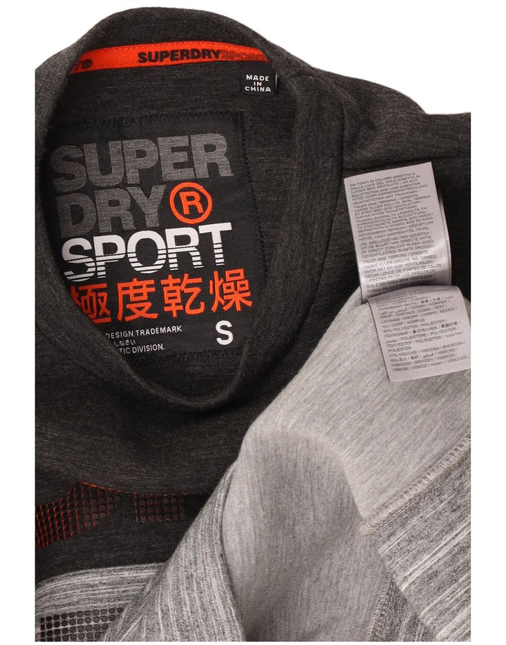 Мужской свитшот с рисунком Superdry, маленький серый полиэстер в полоску