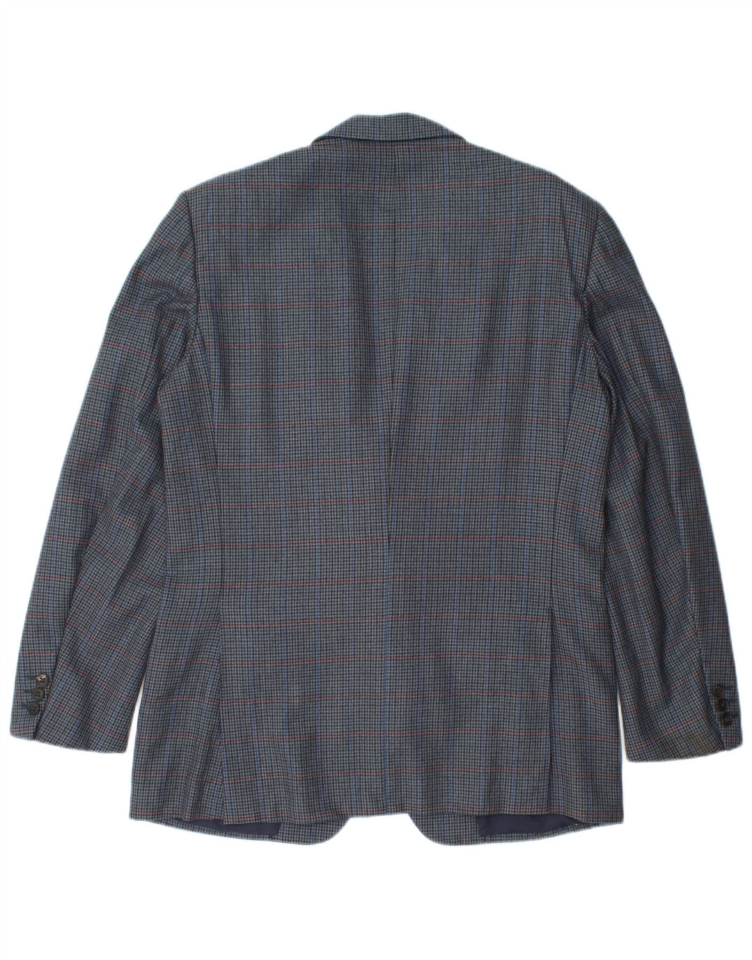 Мужской пиджак Burberrys IT 48 Medium Navy Blue, шерсть с узором «гусиные лапки»