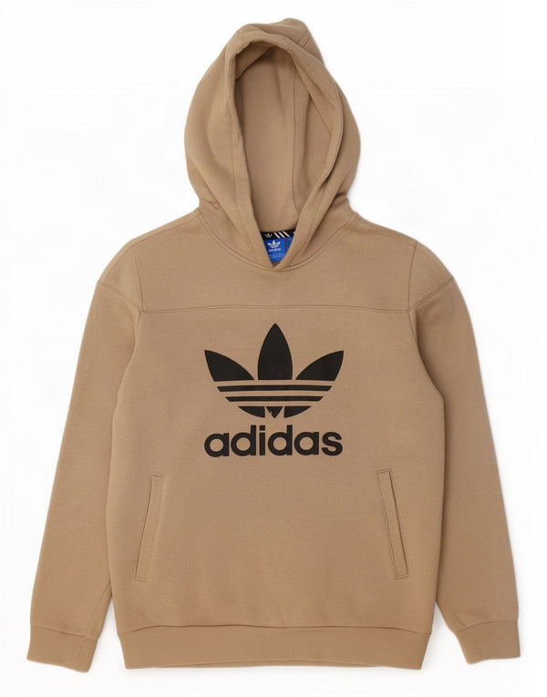 Джемпер с капюшоном Adidas для мальчиков 15-16 лет, бежевый, хлопок