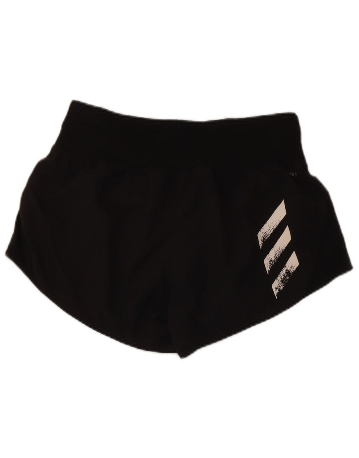Женские спортивные шорты Adidas UK 10, маленькие черные из полиэстера