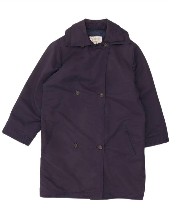Versus By Gianni Versace Женское двубортное пальто IT 42 Medium Navy Blue
