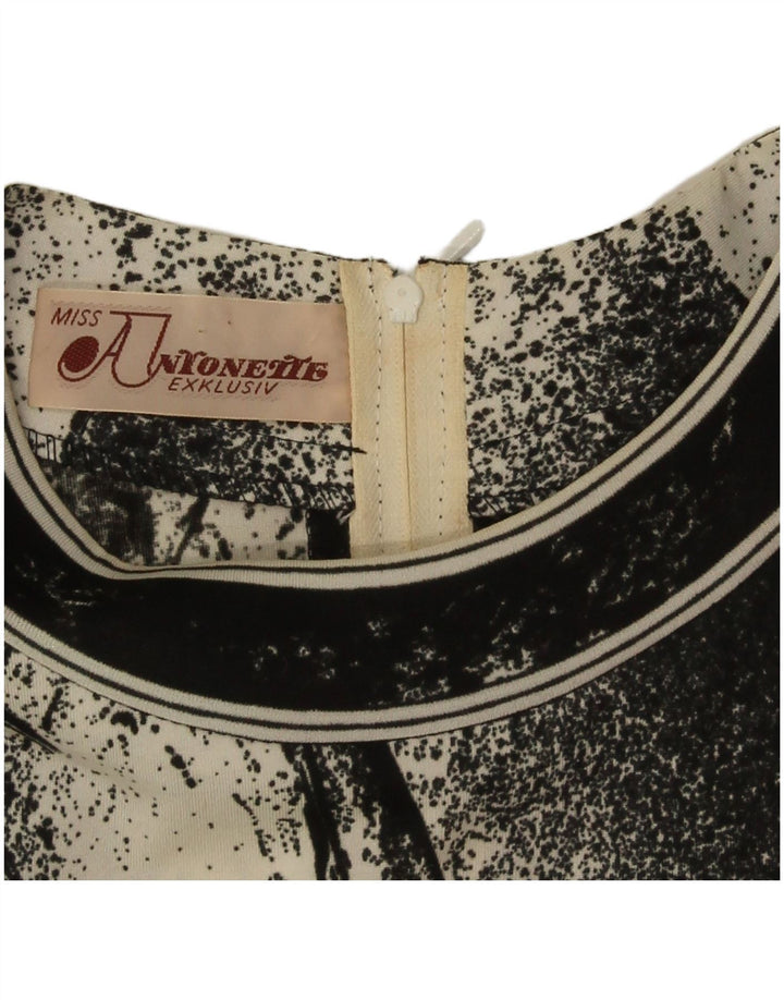 Женское платье макси с абстрактным узором и длинными рукавами Antonette, Великобритания, 10, маленькое черное