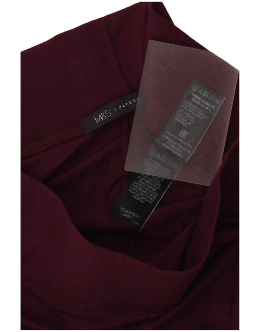 Женские леггинсы Marks & Spencer UK 10, маленькие бордовые, вискоза