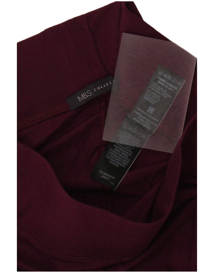 Женские леггинсы Marks & Spencer UK 10, маленькие бордовые, вискоза
