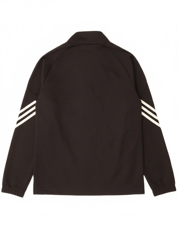 Спортивный костюм Adidas Climalite для мальчиков, верхняя куртка 13-14 лет, черный полиэстер